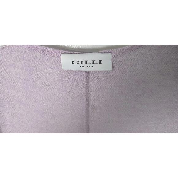 Gilli Open Front Light Weight Cardigan Sweater Size 1X Purple 3/4 Dolman Sleeve - Picture 5 of 9